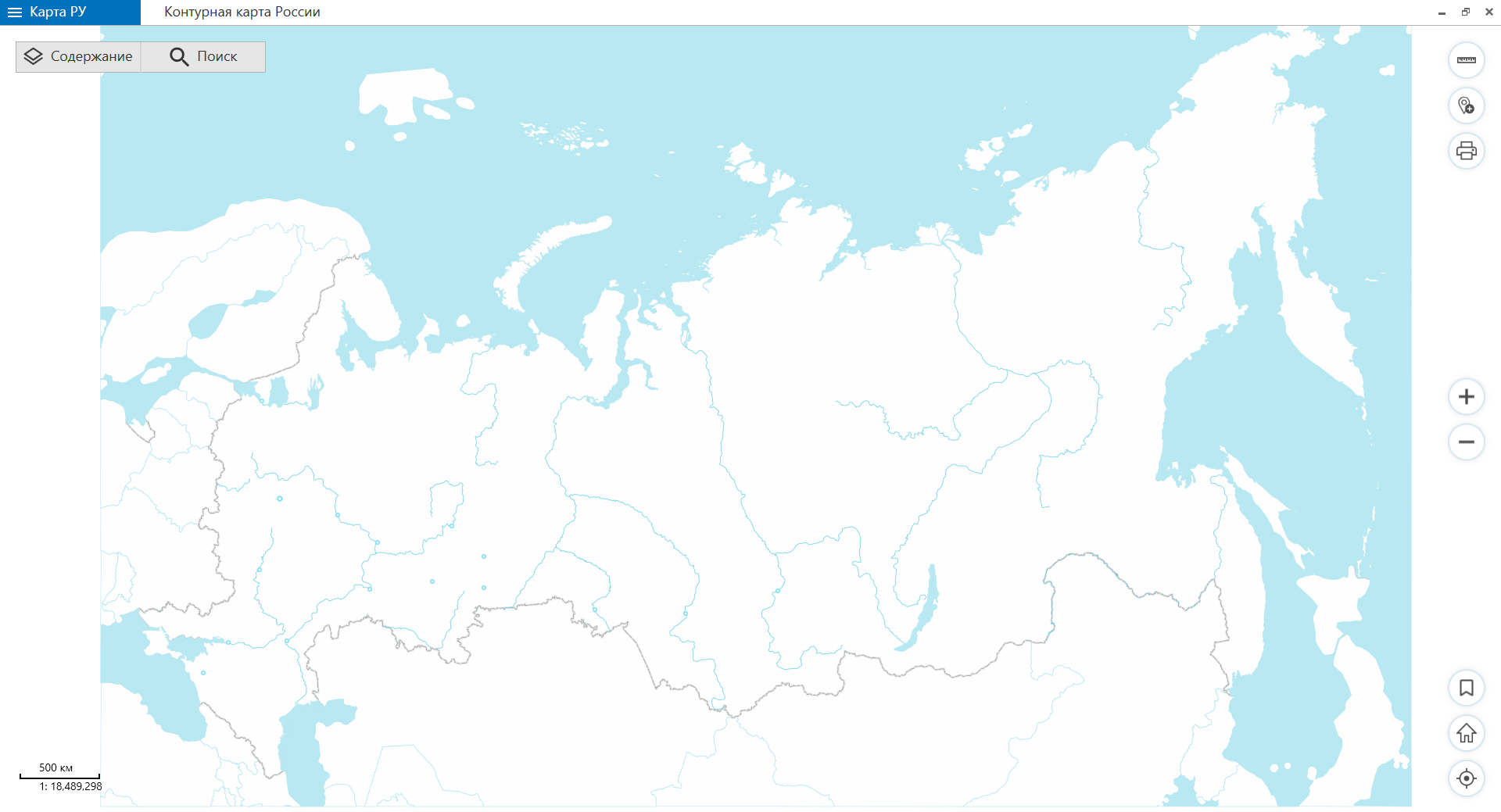 Контурную карту россии