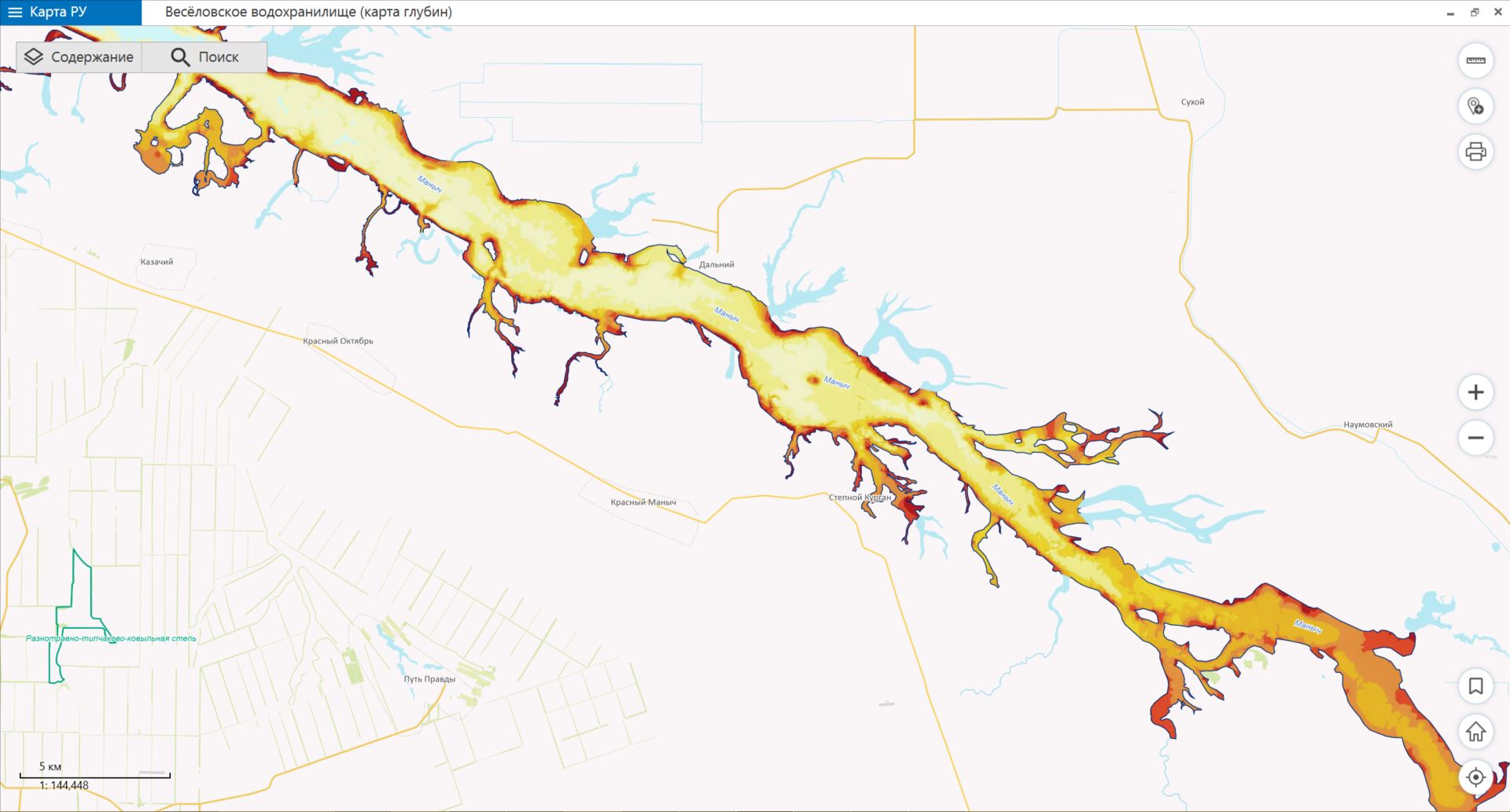 Карта глубин веселовского водохранилища ростовской области фото и видео - avRuss